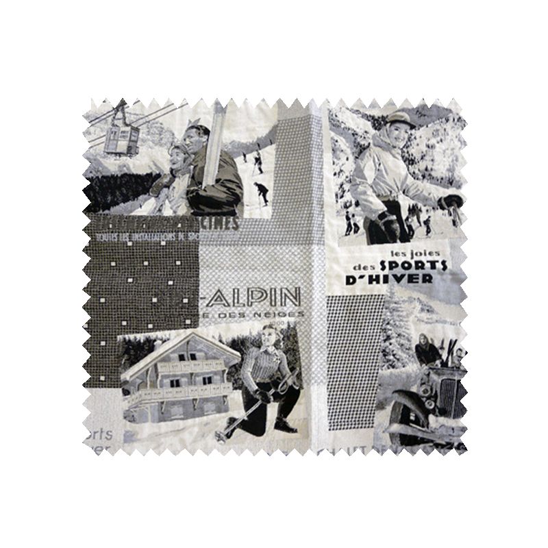 Tissu Jacquard Haute Saison Patch Noir