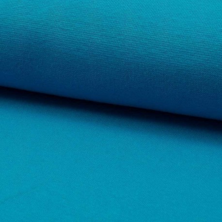 Tissu Bord Cote Uni Turquoise
