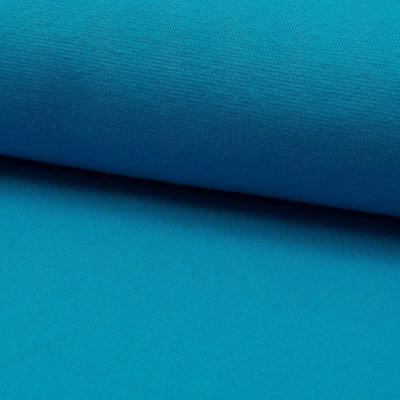 Tissu Bord Cote Uni Turquoise