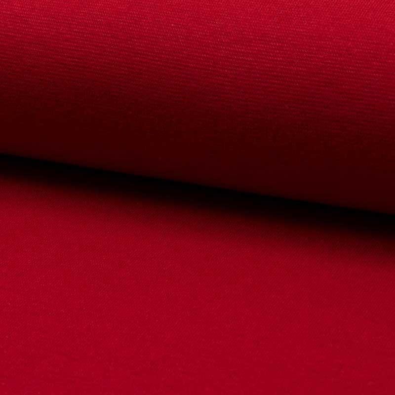 Tissu Bord Cote Uni Rouge