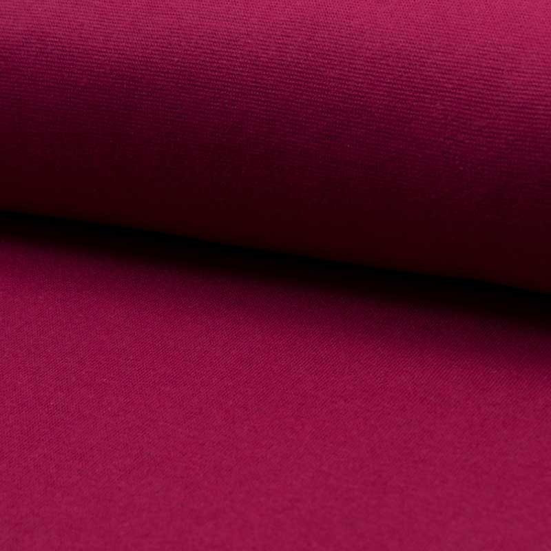 Tissu Bord Cote Uni Bordeaux  