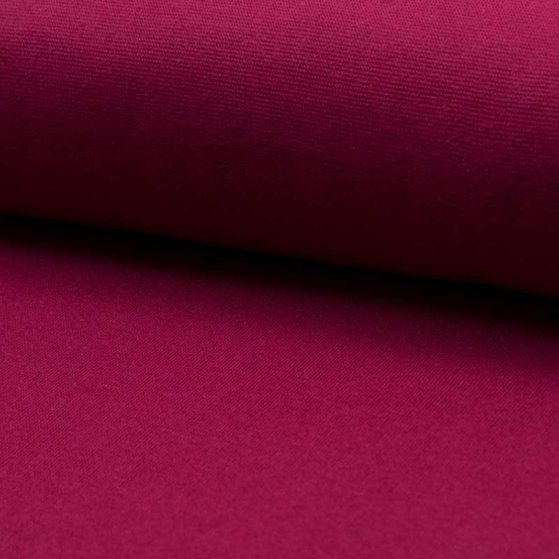 Tissu Bord Cote Uni Bordeaux  