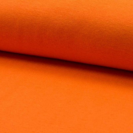 Tissu Bord Cote Uni Orange