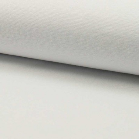Tissu Bord Cote Uni Blanc