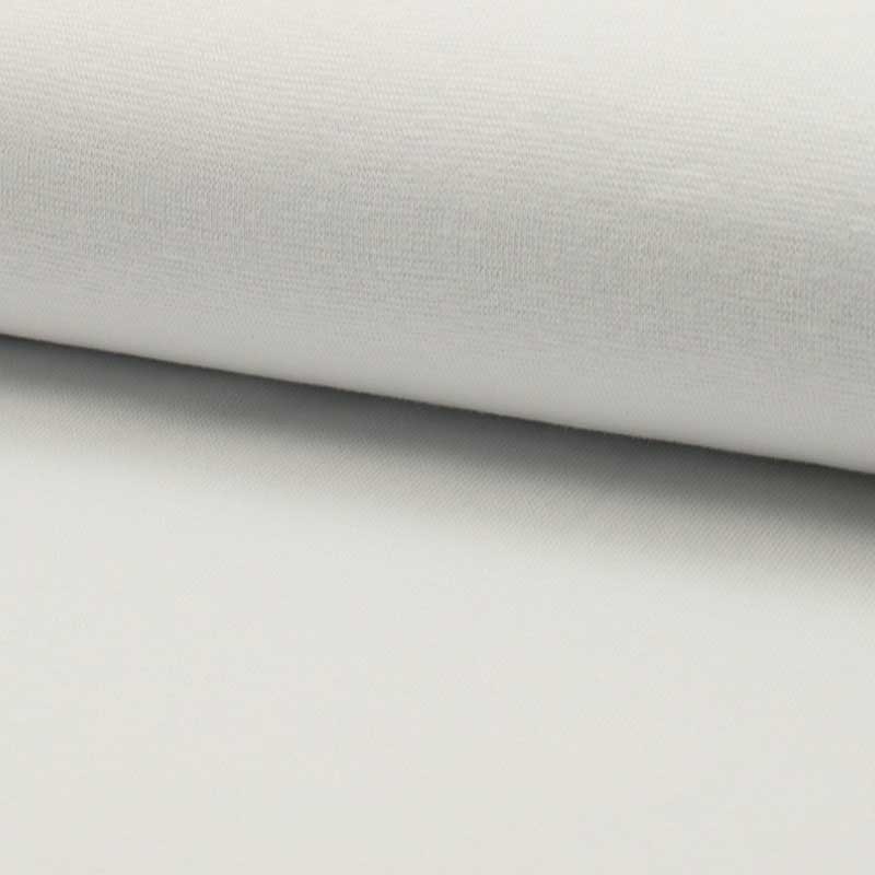 Tissu Bord Cote Uni Blanc
