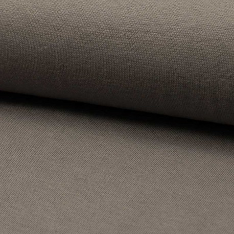 Tissu Bord Cote Uni Taupe