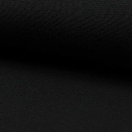Tissu Bord Cote Uni Noir
