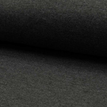 Tissu Bord Côte Uni Anthracite