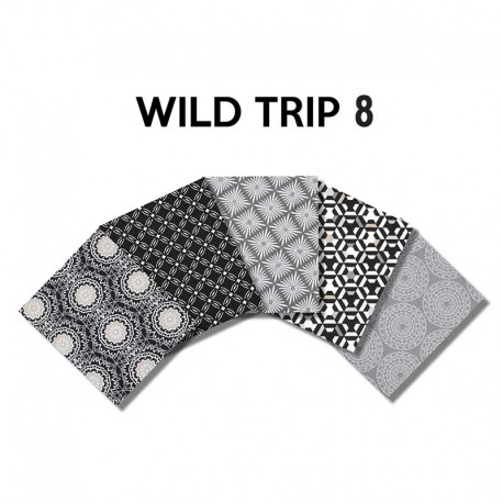 Un Lot de 5 Coupons de Tissu Wild Trip Multico 