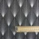 Tissu Comete Jacquard Noir et argent  