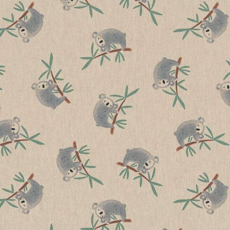 Tissu Demi panama Koala Fond Lin