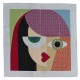 Coupon de Tissu Jacquard Visage abstrait