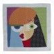 Coupon de Tissu Jacquard Visage Multico