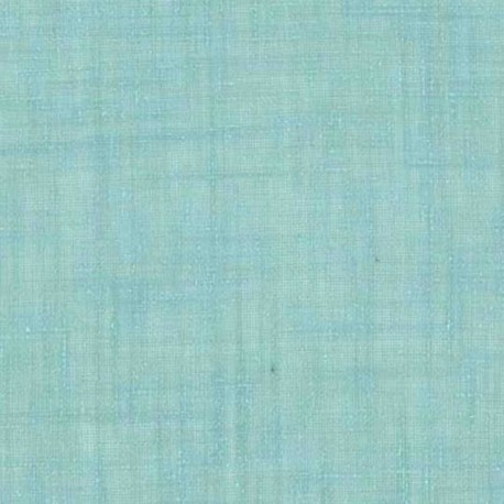 Tissu Voilage Etamine Aspect Lin Turquoise