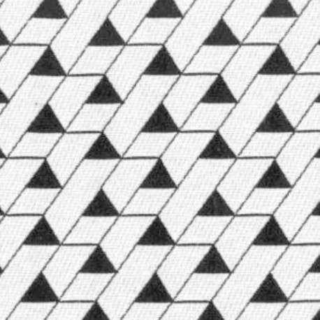 Tissu Jacquard Mini Triangles Noir