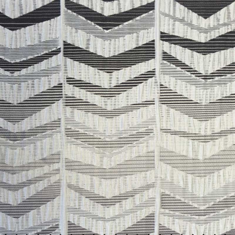 Tissu Zig Zag Jacquard Gris