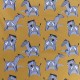 Tissu Origami Toile Imprimée Moutarde 