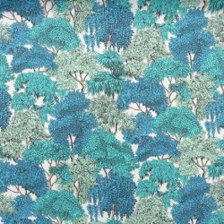 Tissu Fontainebleau Cretonne Bleu 
