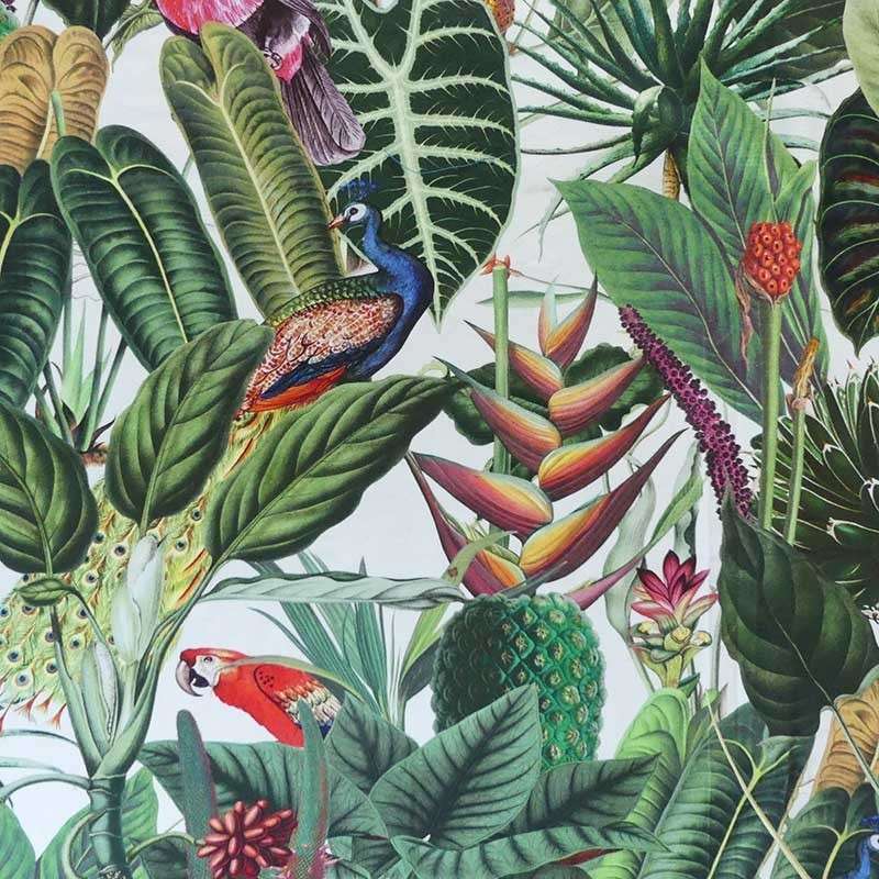 Tissu Rainforest Satin Vert