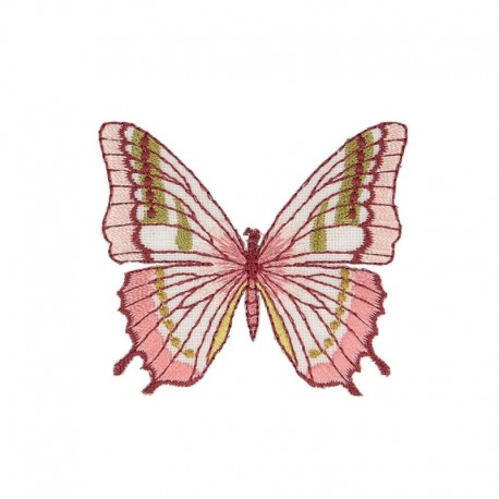 Ecussin Thermocollant Papillon Rose 