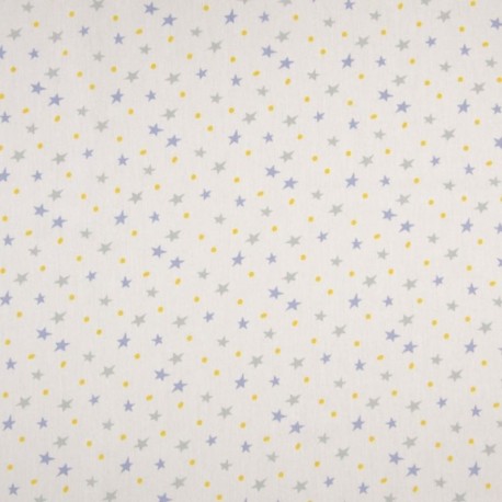 Tissu Coton Imprimé Etoile Bleue 