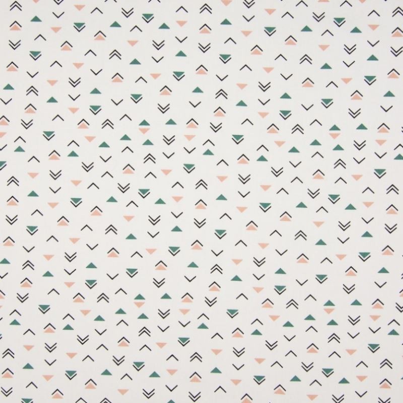 Tissu Coton Imprimé Triangle Multico 