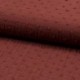 Tissu Double Gaze Pois Terracotta 