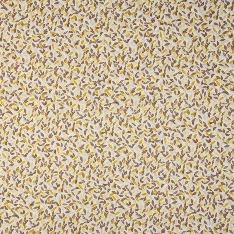 Tissu Popeline Imprimé Bio Pétale Ocre