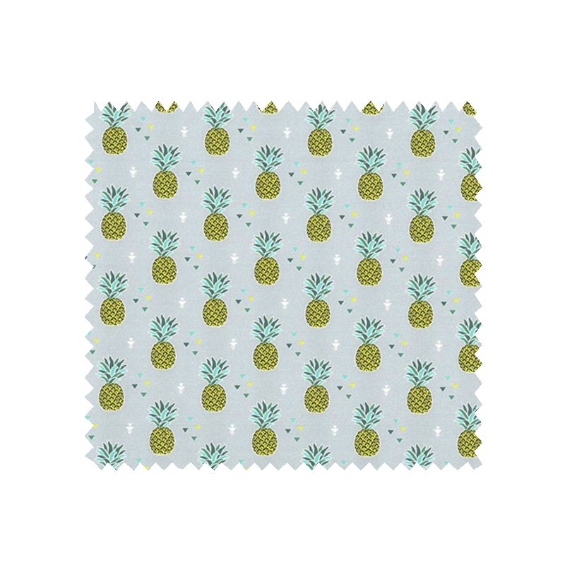 Tissu Coton Imprimé Miami Ananas Perle