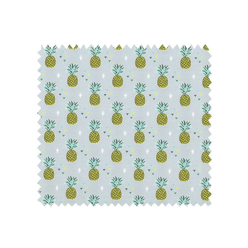 Tissu Coton Imprimé Miami Ananas Perle