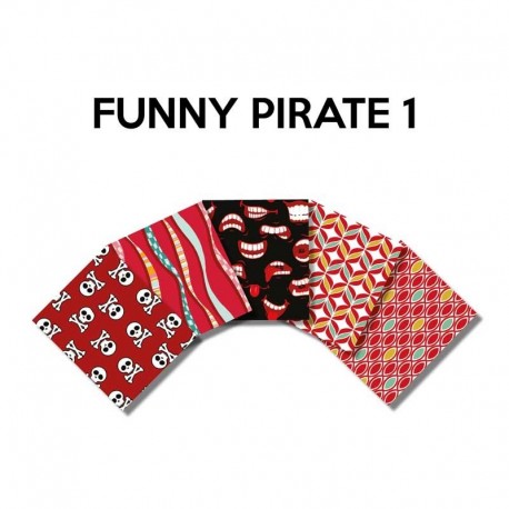 Un Lot de 5 Coupons Funny Pirate Multico