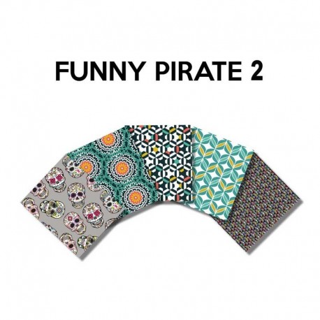 Un Lot de 5 Coupons Funny Pirate Multico