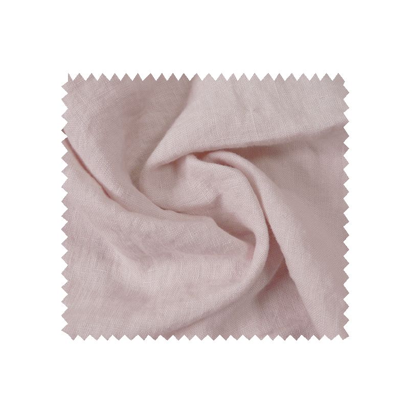 Tissu Lin Lavé Stone Washed Rose Poudré