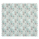 Tissu Popeline Imprimé Mosaïque Vert