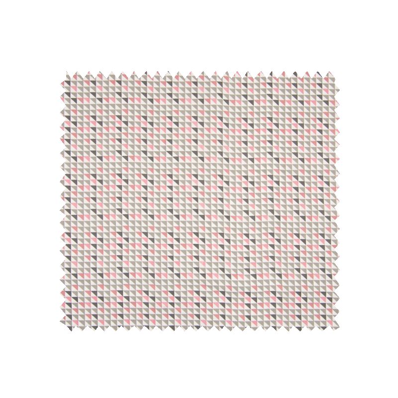 Tissu Popeline Imprimé Triangle Rose