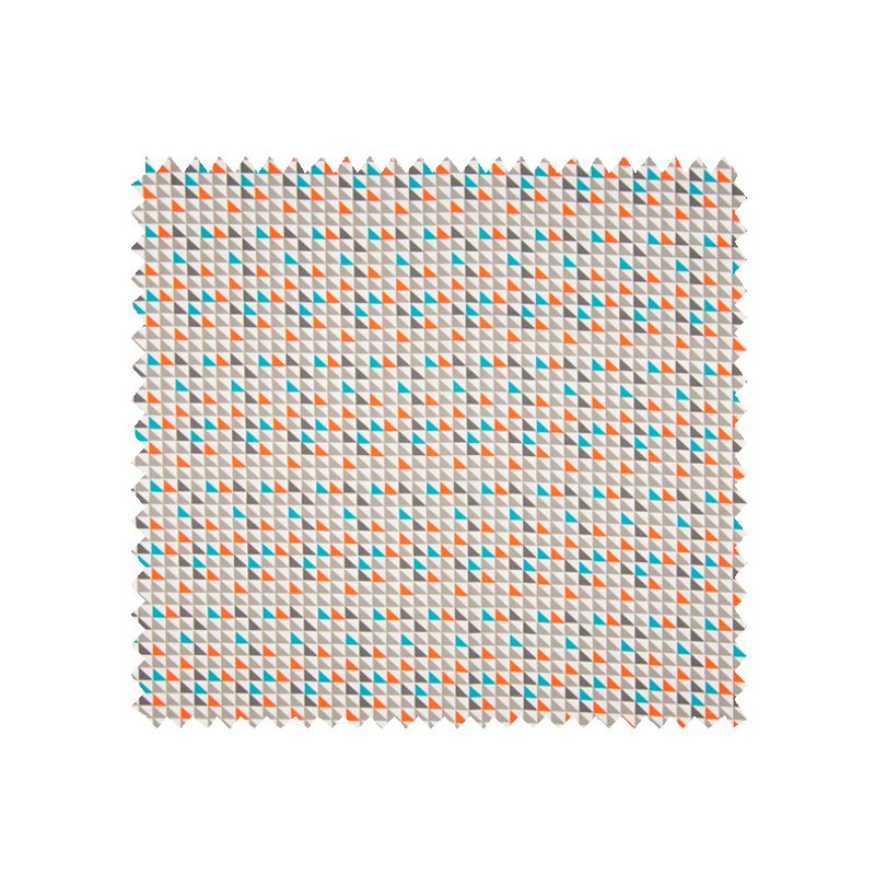 Tissu Popeline Imprimé Triangle Multico