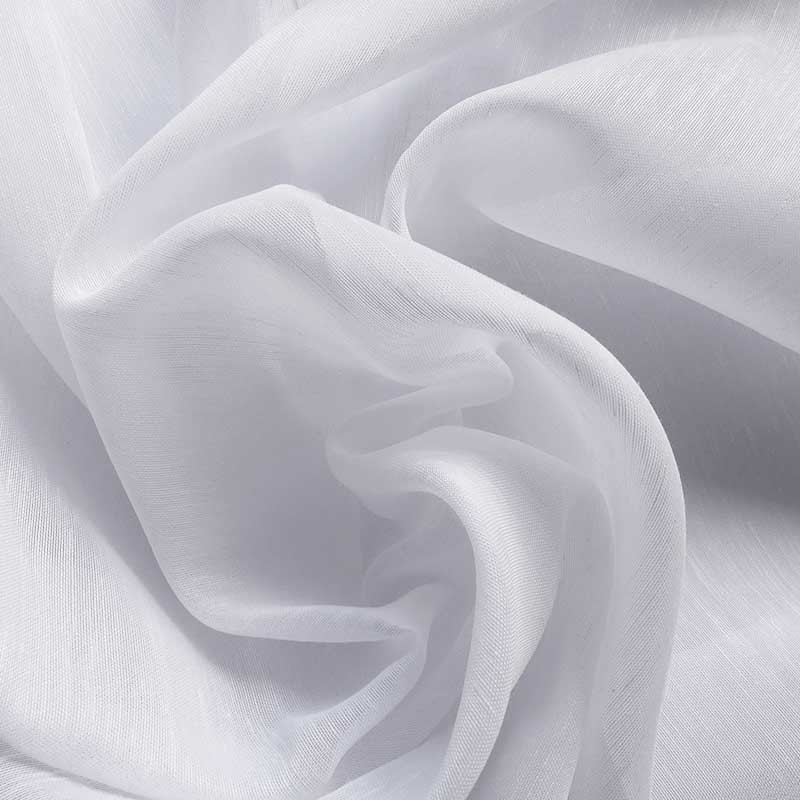 Tissu pour Voilage et vitrage Rideaux au mètre - 100% Polyester Effet Lin -  Hauteur cm 320 Grigio Gris