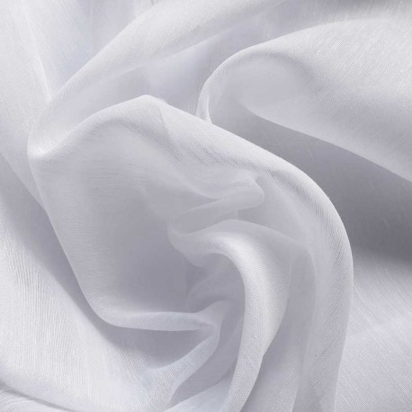 Tissu Voilage Tergal Lin Non Feu Blanc