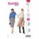 Patron Burda 6061 Jupe Decoupe Arrondie 34/44