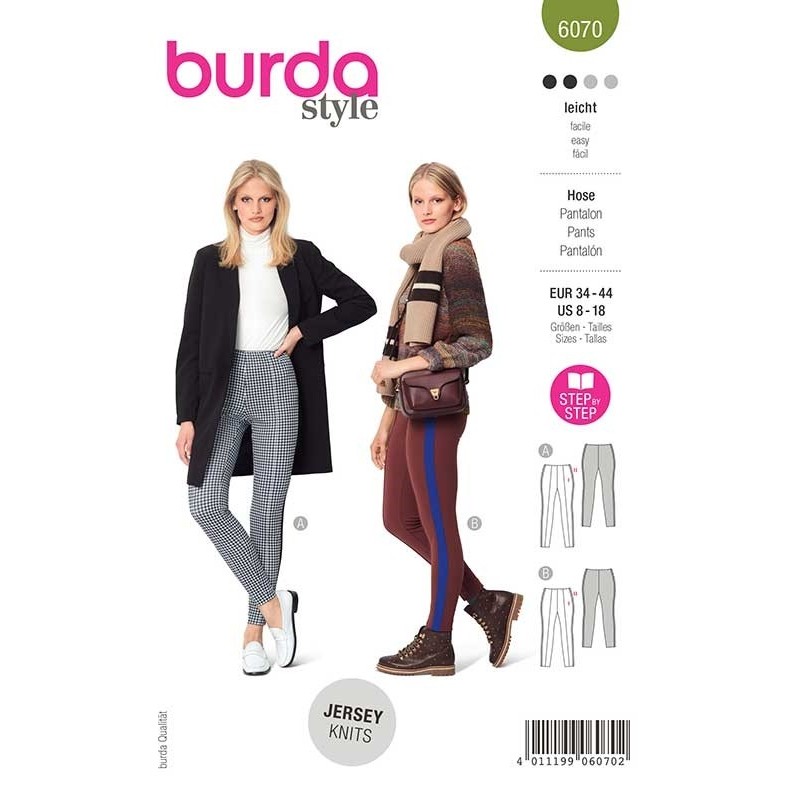 Patron Burda 6070 Pantalon 34/44