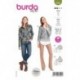 Patron Burda 6090 Veste Sweat Shirt 34/44