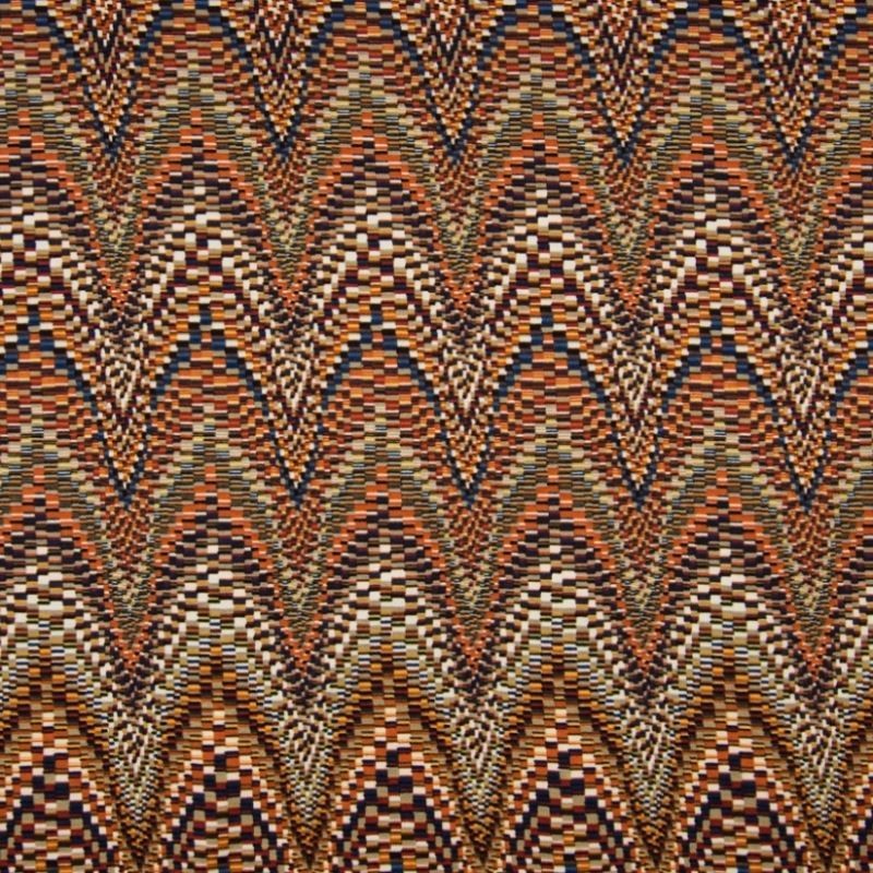 Tissu Jersey Viscose Pixels Citrouille 