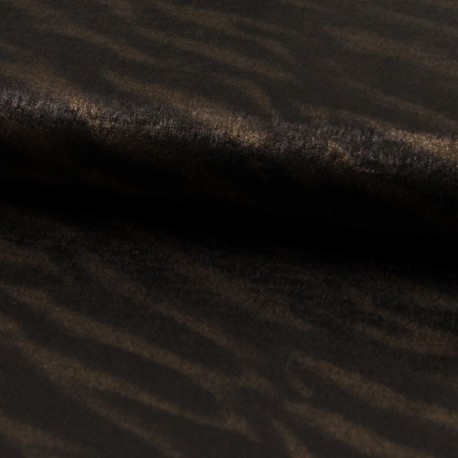 Tissu Sparkling Imprimé Tigre Marron noir