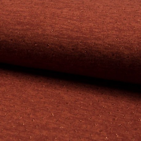 Tissu Jersey Brillant Terracotta 