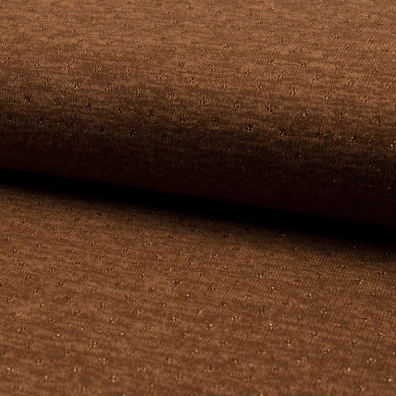 Tissu Maille Tricot Brillant Tabac 
