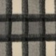 Tissu Carreau Poil Court Gris noir 