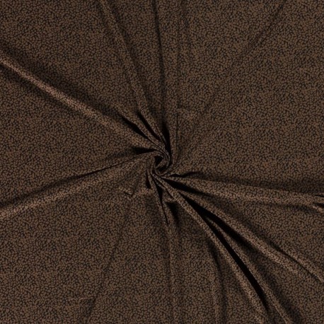 Tissu Jersey Viscose Imprimé Marron 