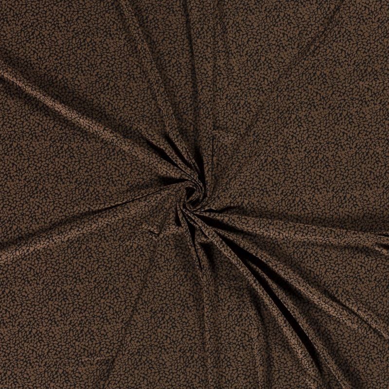 Tissu Jersey Viscose Imprimé Marron 