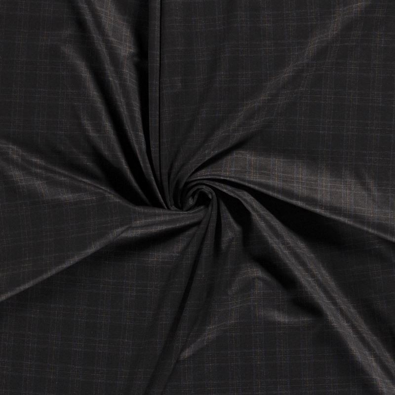 Tissu Milano Ecossais Noir 