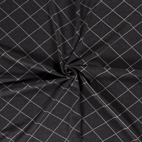 Tissu Carreaux Noir